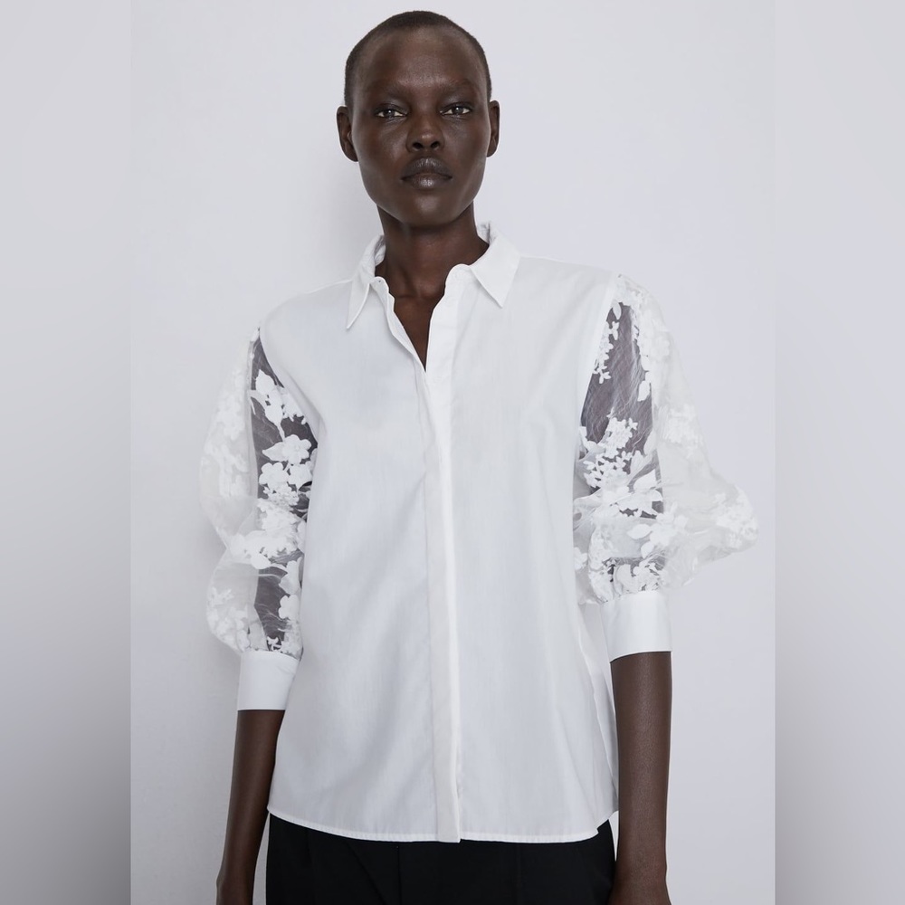 Zara White Organza size XS